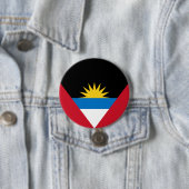 Badge Rond 7,6 Cm Drapeau d'Antigua-et-Barbuda (En situation)