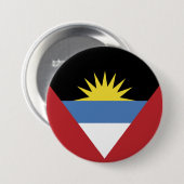 Badge Rond 7,6 Cm Drapeau d'Antigua-et-Barbuda (Devant & derrière)