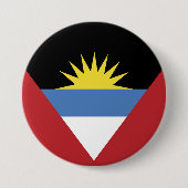 Badge Rond 7,6 Cm Drapeau d'Antigua-et-Barbuda (Devant)