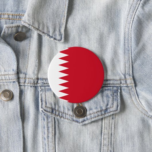 Badge Rond 7,6 Cm Drapeau de Bahreïn (En situation)