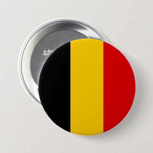 Badge Rond 7,6 Cm Drapeau de Belgique (Devant & derrière)