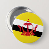 Badge Rond 7,6 Cm Drapeau de Brunei (Devant & derrière)