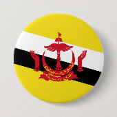 Badge Rond 7,6 Cm Drapeau de Brunei (Devant)