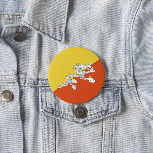 Badge Rond 7,6 Cm Drapeau de Butane (En situation)