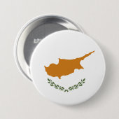 Badge Rond 7,6 Cm Drapeau de Chypre (Devant & derrière)