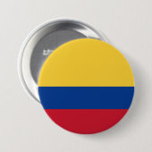 Badge Rond 7,6 Cm Drapeau de Colombie (Devant & derrière)