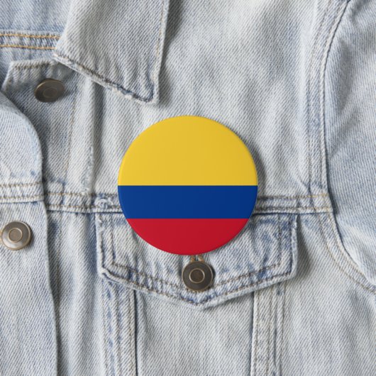 Badge Rond 7,6 Cm Drapeau de Colombie (En situation)