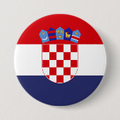Badge Rond 7,6 Cm Drapeau de Croatie (Devant)