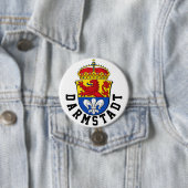 Badge Rond 7,6 Cm Drapeau de Darmstadt, Allemagne (En situation)