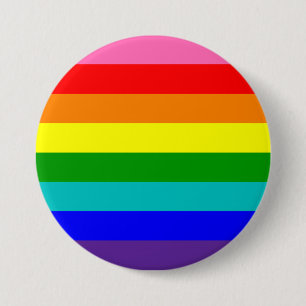 Badge Rond 7,6 Cm Drapeau de fierté arc-en-ciel à huit bandes
