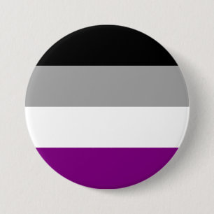 Badge Rond 7,6 Cm Drapeau de fierté asexué