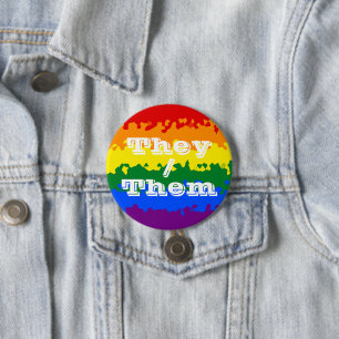 Badge Rond 7,6 Cm Drapeau de fierté gay personnalisable Funky Boho a