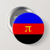 Badge Rond 7,6 Cm Drapeau de fierté polyamour (Devant & derrière)