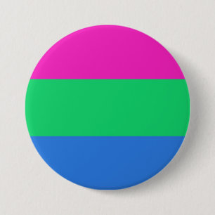 Badge Rond 7,6 Cm Drapeau de fierté polysexuelle