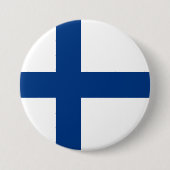 Badge Rond 7,6 Cm Drapeau de Finlande (Devant)