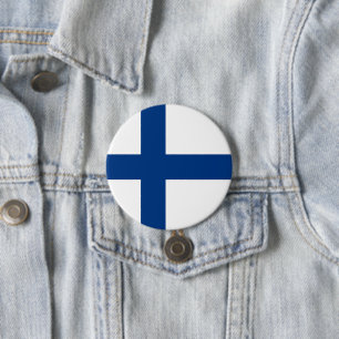 Badge Rond 7,6 Cm Drapeau de Finlande