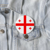 Badge Rond 7,6 Cm Drapeau de Géorgie (En situation)