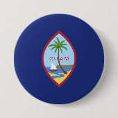 Badge Rond 7,6 Cm Drapeau de Guam (Devant)