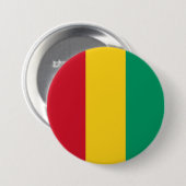 Badge Rond 7,6 Cm Drapeau de Guinée (Devant & derrière)