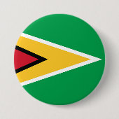 Badge Rond 7,6 Cm Drapeau de Guyana (Devant)