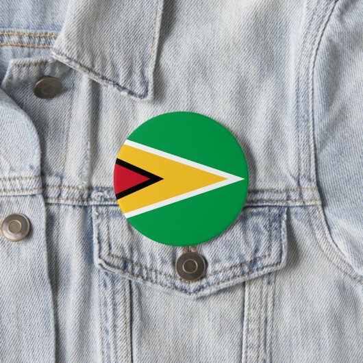 Badge Rond 7,6 Cm Drapeau de Guyana (En situation)
