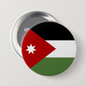 Badge Rond 7,6 Cm Drapeau de Jordanie (Devant & derrière)