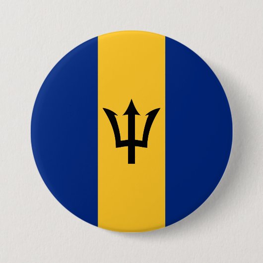 Badge Rond 7,6 Cm Drapeau de la Barbade (Bajan) (Devant)