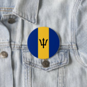Badge Rond 7,6 Cm Drapeau de la Barbade (Bajan) (En situation)
