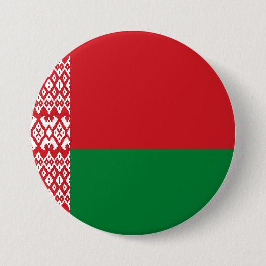 Badge Rond 7,6 Cm drapeau de la Biélorussie (Devant)