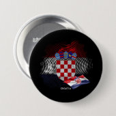 Badge Rond 7,6 Cm Drapeau de la Croatie (Devant & derrière)