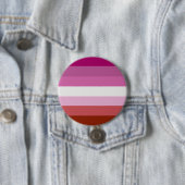 Badge Rond 7,6 Cm Drapeau de la fierté lesbienne (En situation)