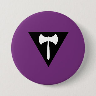 Badge Rond 7,6 Cm Drapeau de la fierté lesbienne Labrys