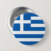 Badge Rond 7,6 Cm Drapeau de la Grèce (Devant & derrière)