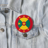 Badge Rond 7,6 Cm Drapeau de la Grenade (En situation)