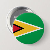 Badge Rond 7,6 Cm Drapeau de la Guyane (Devant & derrière)