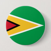 Badge Rond 7,6 Cm Drapeau de la Guyane (Devant)