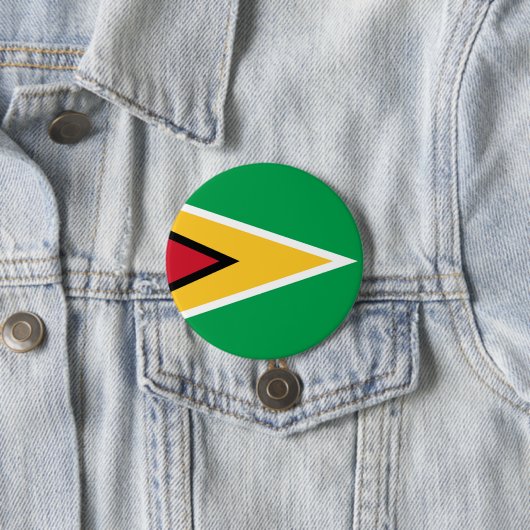 Badge Rond 7,6 Cm Drapeau de la Guyane (En situation)