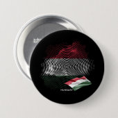 Badge Rond 7,6 Cm Drapeau de la Hongrie (Devant & derrière)