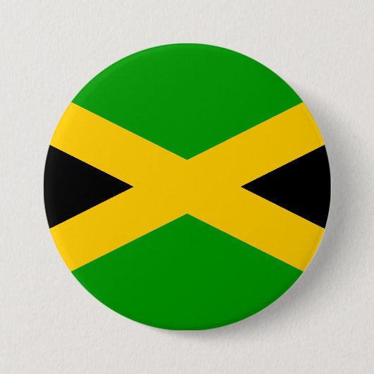 Badge Rond 7,6 Cm Drapeau de la Jamaïque (Devant)