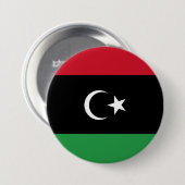 Badge Rond 7,6 Cm Drapeau de la Libye (Devant & derrière)
