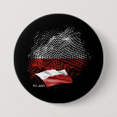 Badge Rond 7,6 Cm Drapeau de la Pologne (Devant)