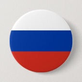 Badge Rond 7,6 Cm Drapeau de la Russie (Devant)