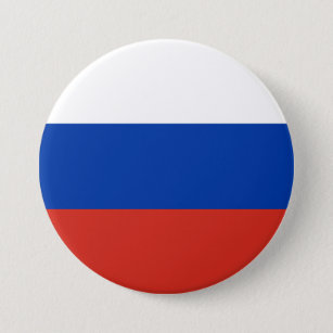 Badge Rond 7,6 Cm Drapeau de la Russie