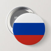 Badge Rond 7,6 Cm Drapeau de la Russie (Devant & derrière)