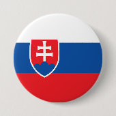 Badge Rond 7,6 Cm Drapeau de la Slovaquie (Devant)