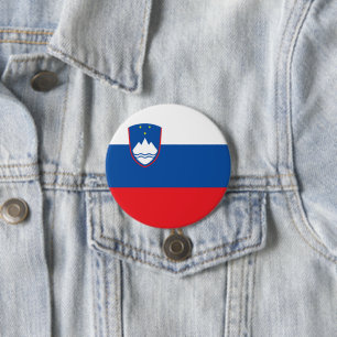 Badge Rond 7,6 Cm Drapeau de la Slovénie