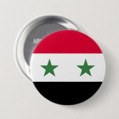 Badge Rond 7,6 Cm Drapeau de la Syrie (Devant & derrière)