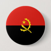 Badge Rond 7,6 Cm Drapeau de l'Angola (Devant)