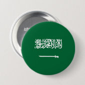 Badge Rond 7,6 Cm Drapeau de l'Arabie saoudite (Devant & derrière)