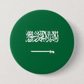 Badge Rond 7,6 Cm Drapeau de l'Arabie saoudite (Devant)